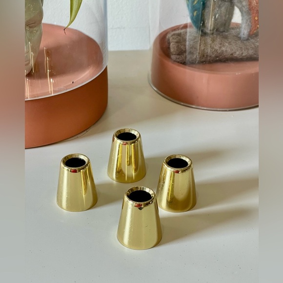 Baldwin Four Brass Candle Followers from the Baldwin vintage new like condition - Picture 2 of 4